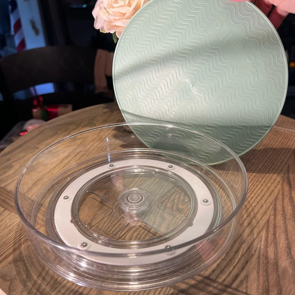 Green Makeup Organizer Lazy Susan Tray or anyway you want to use